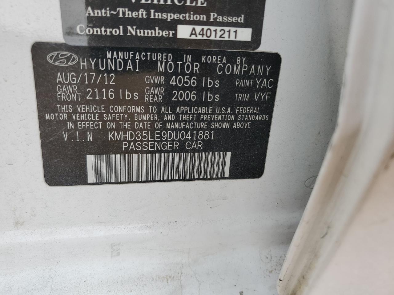 KMHD35LE9DU041881 2013 Hyundai Elantra Gt