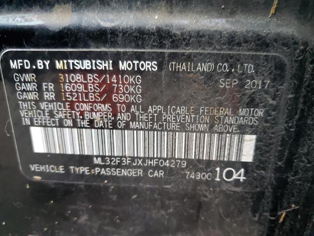 2018 Mitsubishi Mirage G4 Es VIN: ML32F3FJXJHF04279 Lot: 44746814