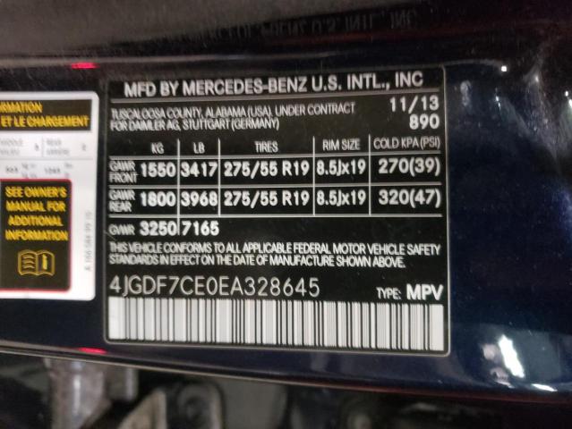 VIN 4JGDF7CE0EA328645 2014 Mercedes-Benz GL-Class, ... no.13