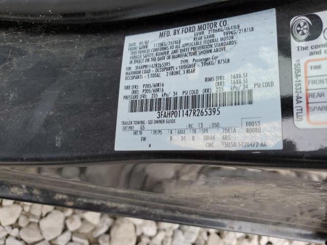 2007 Ford Fusion Se VIN: 3FAHP01147R265395 Lot: 42632594