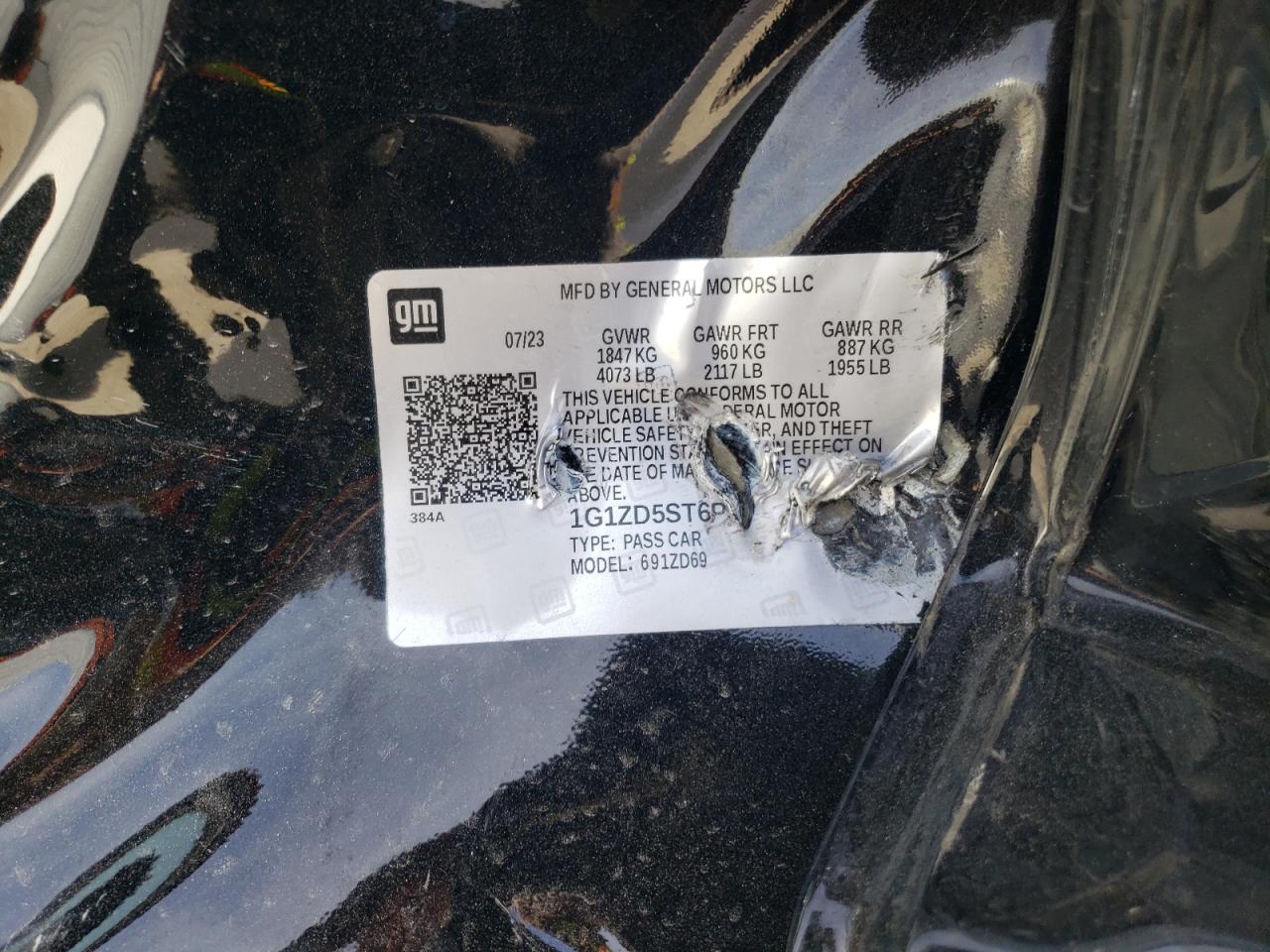 1G1ZD5ST6PF246499 CHEVROLET MALIBU 2023