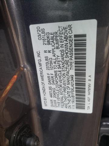 19UUB1F5XLA012449 Acura TLX TECHNO 12