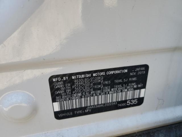 2020 MITSUBISHI ECLIPSE CR JA4AS3AA4LZ022343