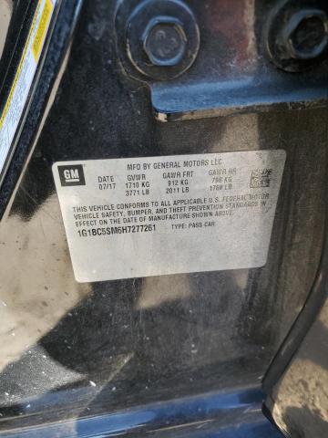 2017 Chevrolet Cruze Ls VIN: 1G1BC5SM6H7277261 Lot: 40994614