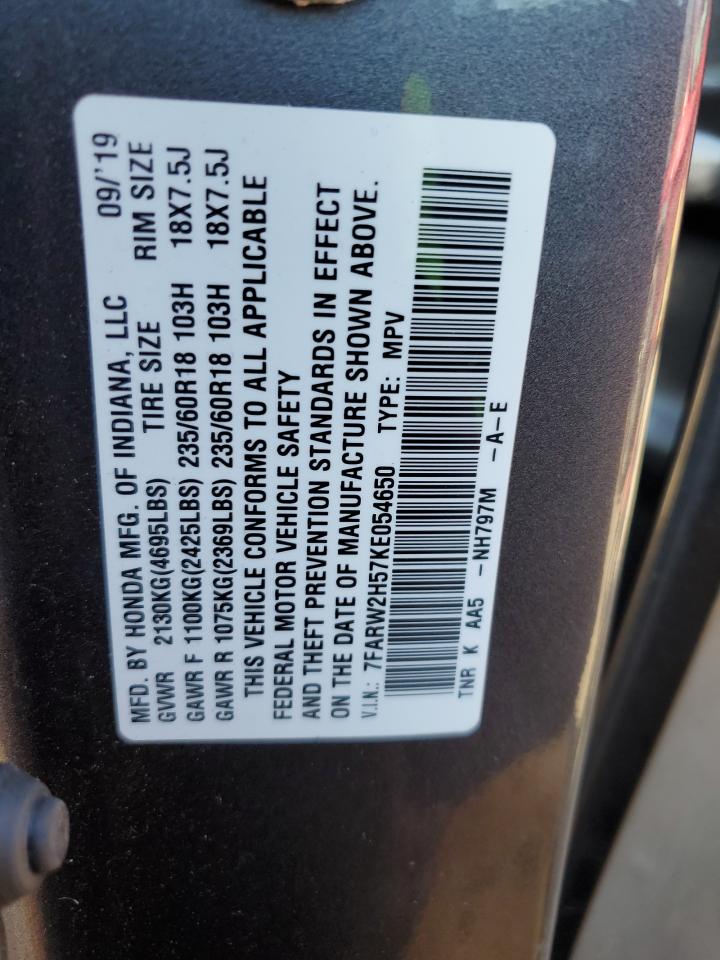 7FARW2H57KE054650 2019 Honda Cr-V Ex