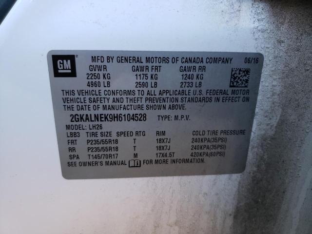 2017 GMC TERRAIN SL 2GKALNEK9H6104528