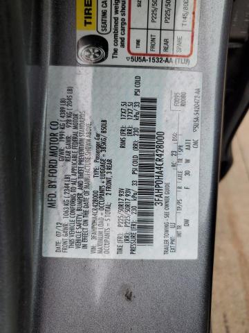 2012 Ford Fusion Se VIN: 3FAHP0HA4CR428000 Lot: 42468724