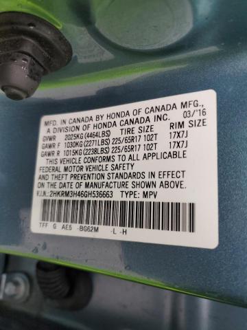 2016 HONDA CR-V SE 2HKRM3H46GH536663