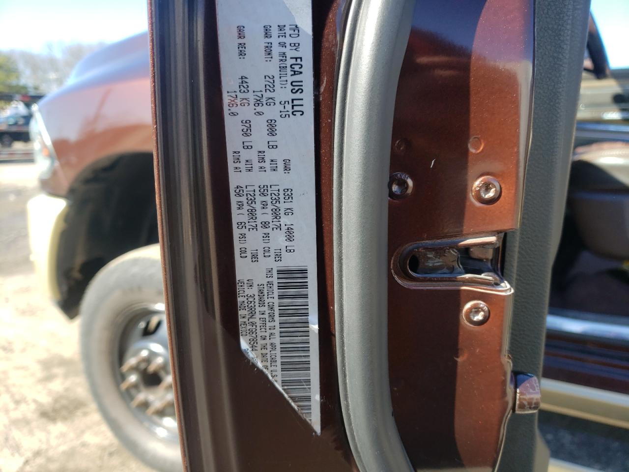 3C63RRNL0FG678544 2015 Ram 3500 Longhorn