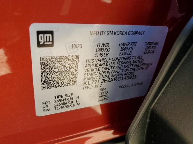 2024 CHEVROLET TRAX 2RS KL77LJE2XRC143911