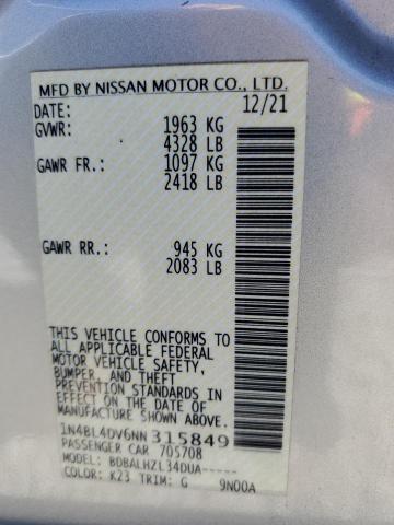 2022 NISSAN ALTIMA SV - 1N4BL4DV6NN315849