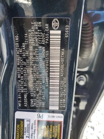 2015 TOYOTA CAMRY LE 4T4BF1FK5FR465169