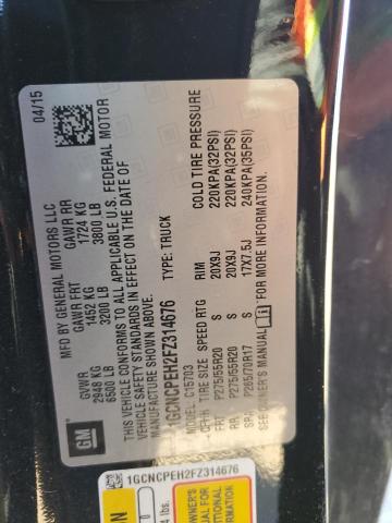 2015 CHEVROLET SILVERADO 1GCNCPEH2FZ314676