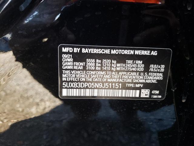 2022 BMW X3 M40I - 5UX83DP05N9J51151
