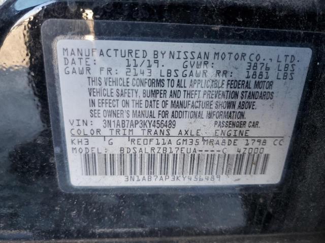 2019 NISSAN SENTRA S - 3N1AB7AP3KY456489