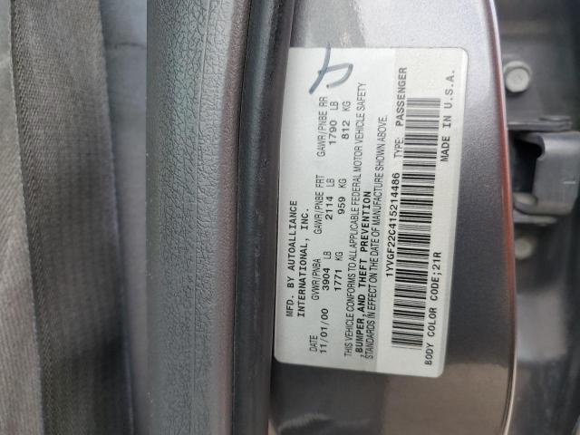 1YVGF22C415214486 2001 Mazda 626 Es