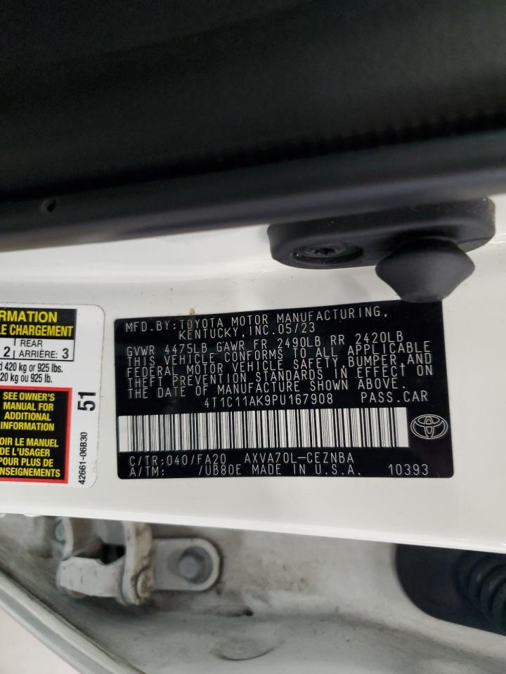 4T1C11AK9PU167908 TOYOTA CAMRY 2023