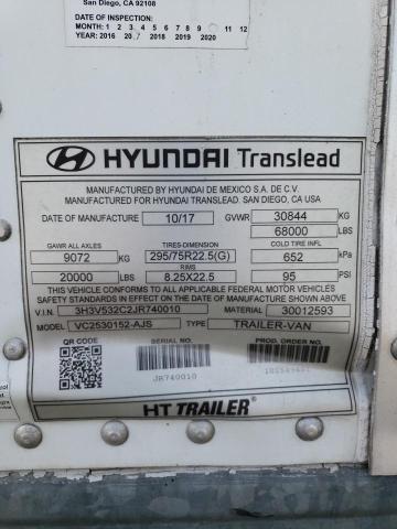 Lot #2344091791 2018 HYUNDAI TRAILER salvage car