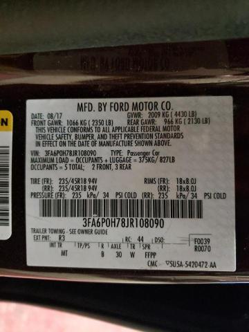 3FA6P0H78JR108090 2018 FORD FUSION - Image 12