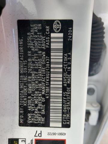 2016 TOYOTA CAMRY LE 4T1BF1FK8GU138437