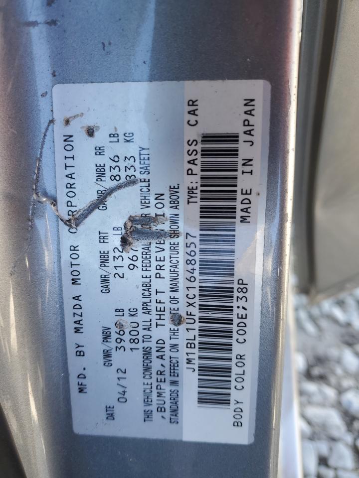 JM1BL1UFXC1648657 2012 Mazda 3 I