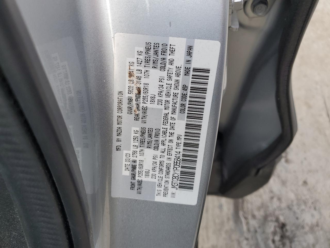 JM3TCBCY1P0658414 2023 Mazda Cx-9 Touring