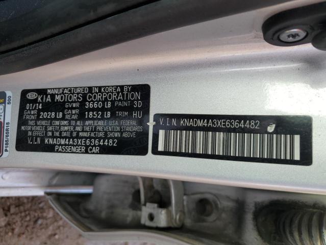 KNADM4A3XE6364482 2014 Kia Rio Lx