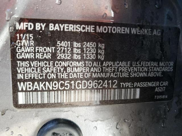 2016 BMW 550 I - WBAKN9C51GD962412