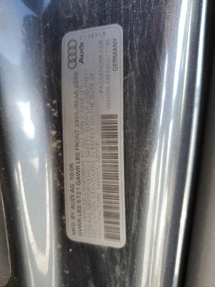 WAUML44EX6N011795 2006 Audi A8 L Quattro