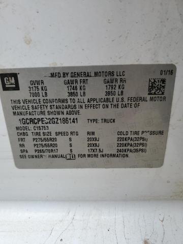 2016 CHEVROLET SILVERADO 1GCRCPEC2GZ186141