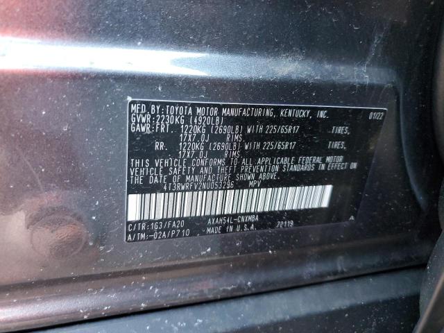2022 TOYOTA RAV4 XLE 4T3RWRFV2NU053296