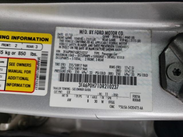 VIN 3FA6P0H71DR210237 2013 Ford Fusion, SE no.12