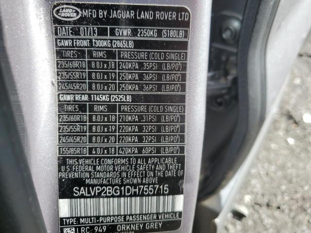 VIN SALVP2BG1DH755715 2013 Land Rover Range Rover,... no.13