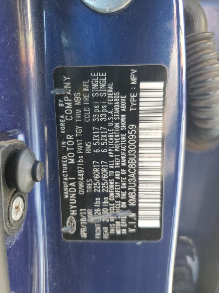 KM8JU3AC8BU300959 2011 Hyundai Tucson Gls