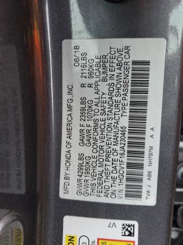 2018 HONDA ACCORD LX 1HGCV1F16JA230465