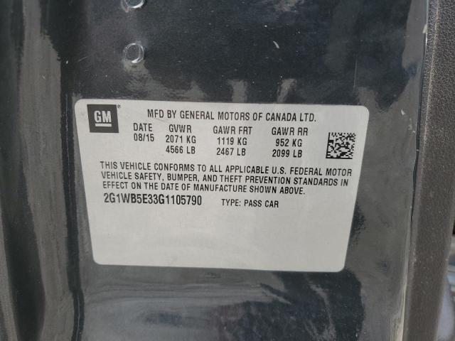 2016 CHEVROLET IMPALA LIM 2G1WB5E33G1105790