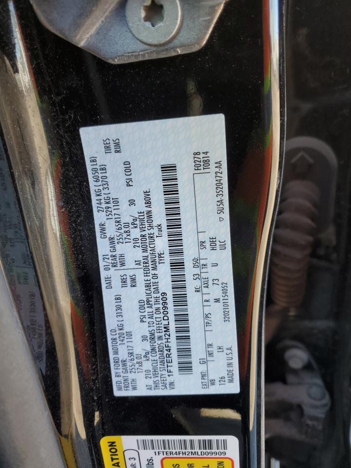 1FTER4FH2MLD09909 FORD RANGER 2021
