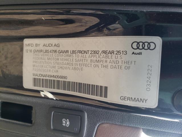 VIN WAUDNAF49HN056890 2017 Audi A4, Premium no.12