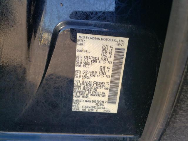2022 NISSAN FRONTIER S 1N6ED1EJ6NN693987