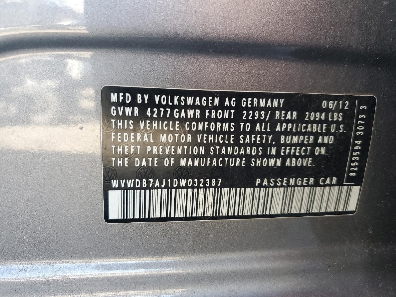 WVWDB7AJ1DW032387 2013 Volkswagen Golf