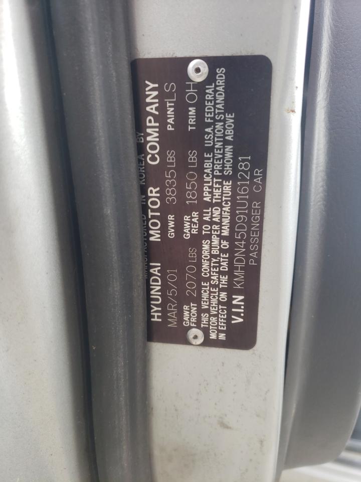 kmhdn45d91u161281 KMHDN45D91U161281 2001 Hyundai Elantra Gls