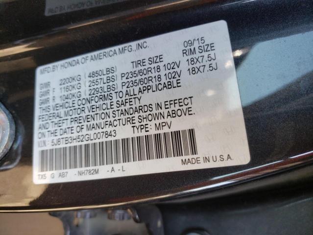 2016 ACURA RDX TECHNO 5J8TB3H52GL007843