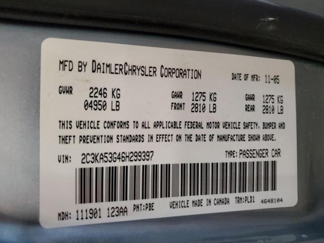 2006 Chrysler 300 Touring VIN: 2C3KA53G46H299397 Lot: 43062164