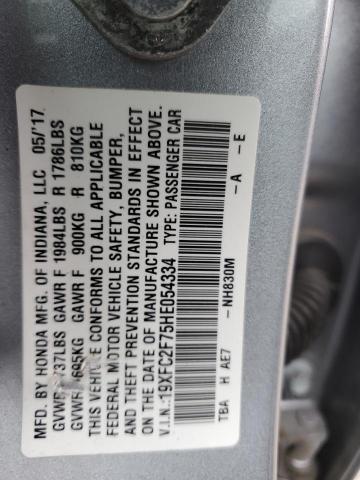 2017 HONDA CIVIC EX - 19XFC2F75HE054334