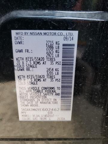 2015 NISSAN PATHFINDER 5N1AR2MN2FC602462