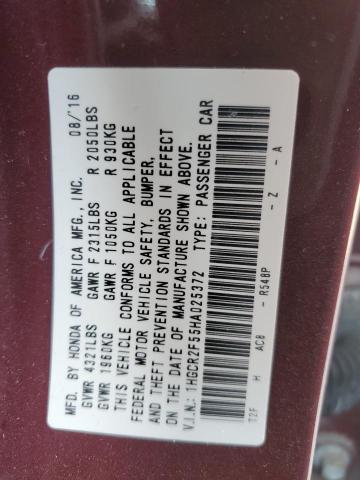 2017 HONDA ACCORD SPO 1HGCR2F55HA025372