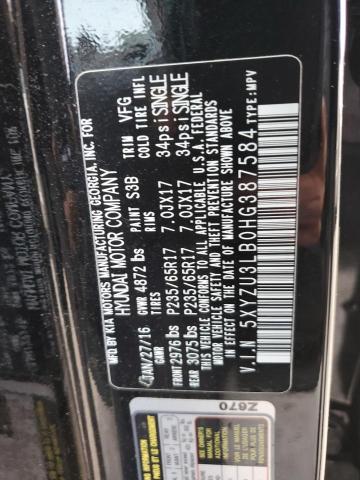 2017 HYUNDAI SANTA FE S 5XYZU3LB0HG387584