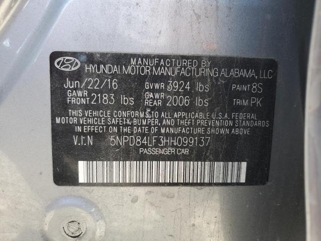 2017 HYUNDAI ELANTRA SE 5NPD84LF3HH099137