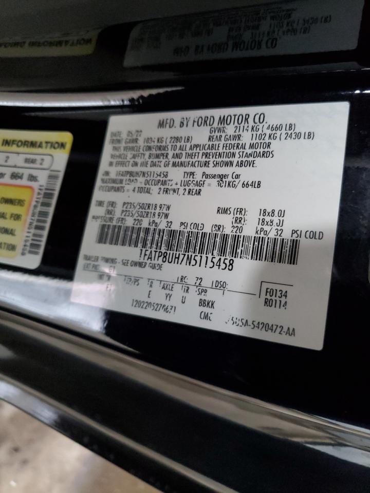 1FATP8UH7N5115458 FORD ALL Models 2022