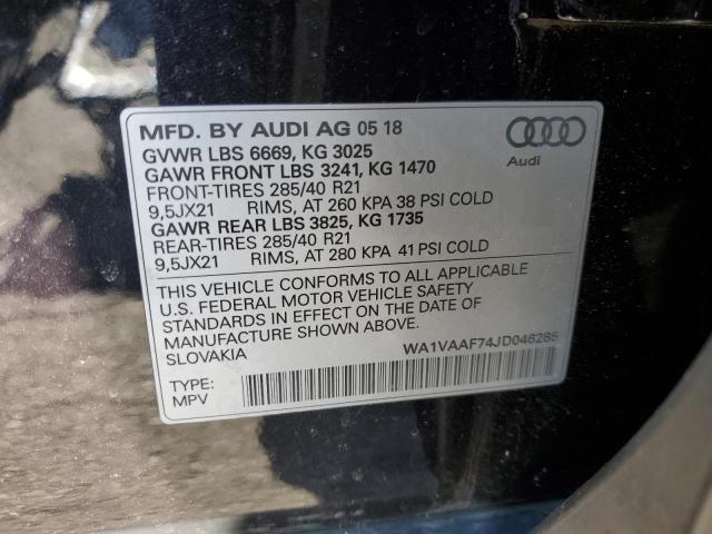 VIN WA1VAAF74JD046285 2018 Audi Q7, Prestige no.12